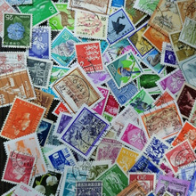 邮票外枚不同普小信销盖销随机发货手账素材盲盒跨境速卖通