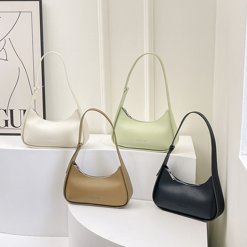 New 2024 Summer Minority Design Foreign Trade Women's Axillary Bag Half Moon Bag Cresent Moon Bag Handbag