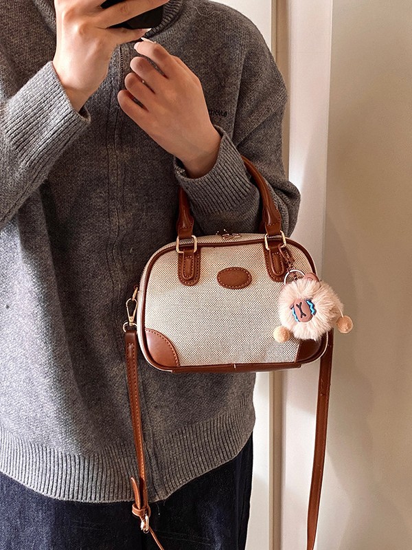 Bolso de nicho coreano de mujer de alto nivel, lino retro, bolso de hombro de viaje, nuevo tipo de bolso de viaje inclinado