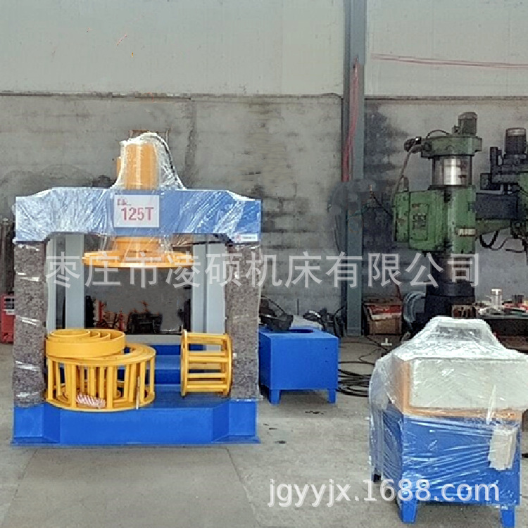 125T叉车实心轮胎压胎机  各种规格工装模具配备齐全 凌硕制造