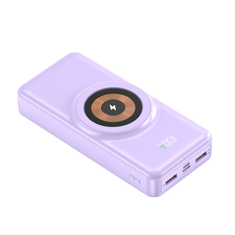 パワーバンク磁気ワイヤレス MagSafe 高速充電 20000 mAh 内蔵ケーブル 1 モバイル電源銀行|undefined