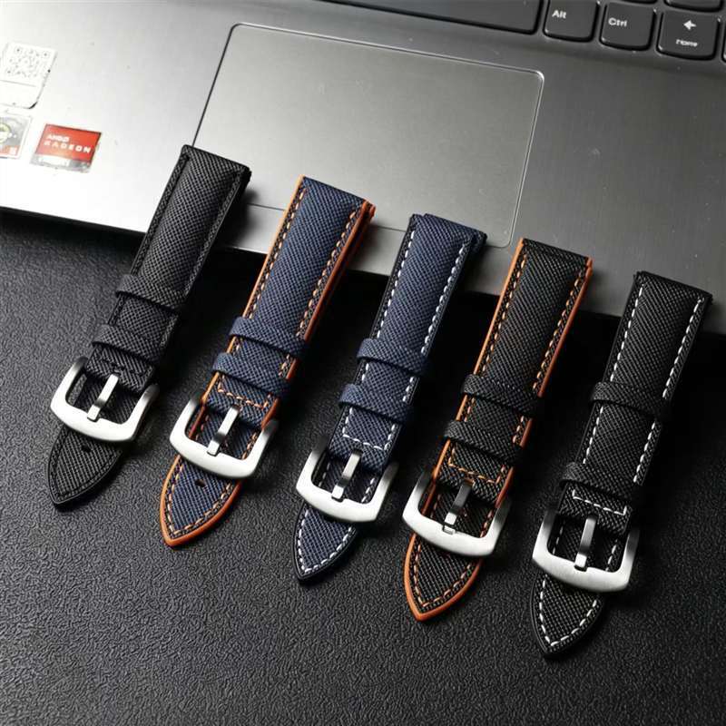 Suitable for Casio Protrek Mountaineering Series Prg Prw Silicone Men's Watch Strap Nylon Pattern Rubber Watch Strap