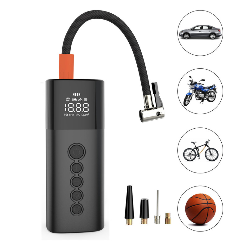New 12V Mini Portable Digital Display automatic inflating car tire inflation pump inflator outdoor tool