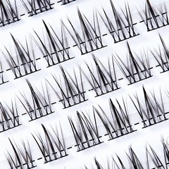 睫詩顏120簇懶人太陽花假睫毛10排大容量分段式超細梗嫁接眼睫毛