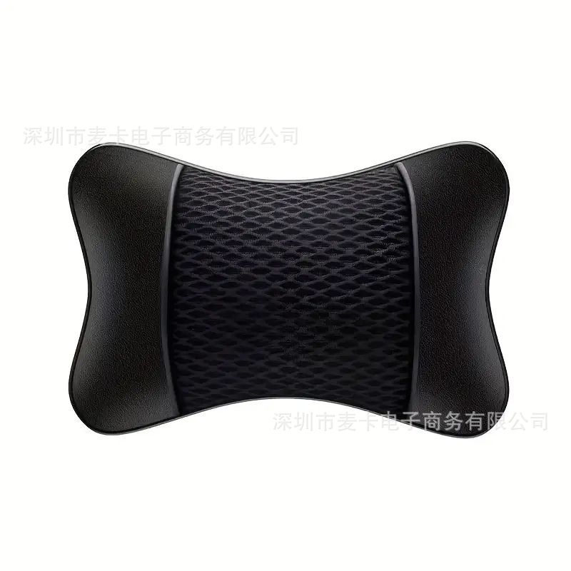 Car Headrest, Car Neck Pillow, Full Leather Polyester Mesh, High Elastic Independent Pillow Core, Breathable Seat Pillow