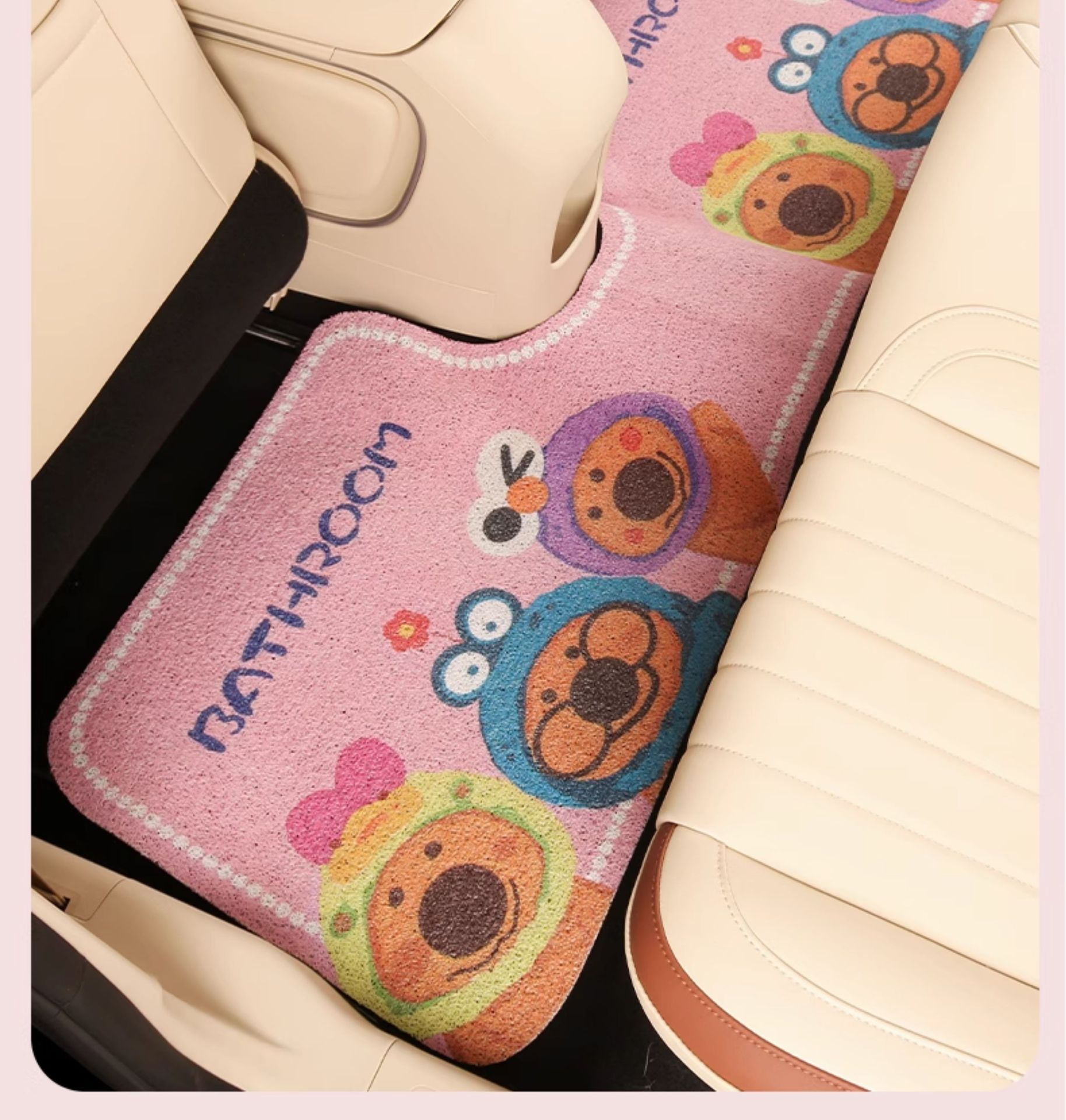 Cartoon cute silk loop car floor mats, girl style, wear-resistant, dirt-resistant, mud-resistant, non-slip, easy to clean, and customizable