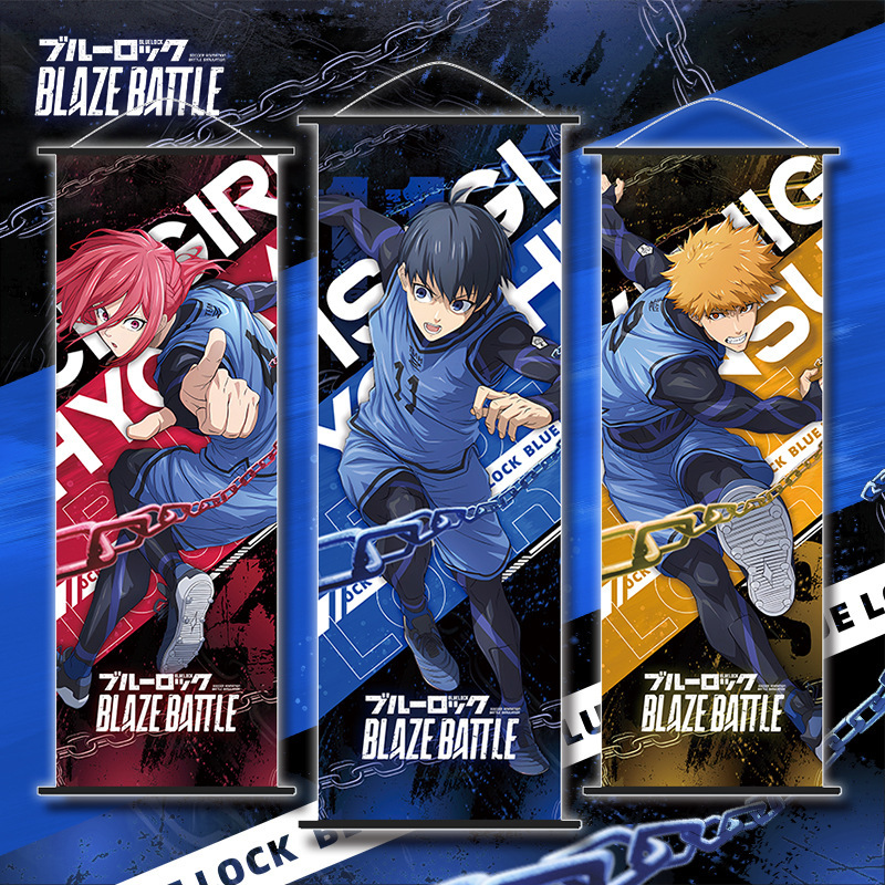 Blue prison HD wallpaper poster hanging painting animation secondary peripheral stickers scroll fabric decorative painting manufacturers