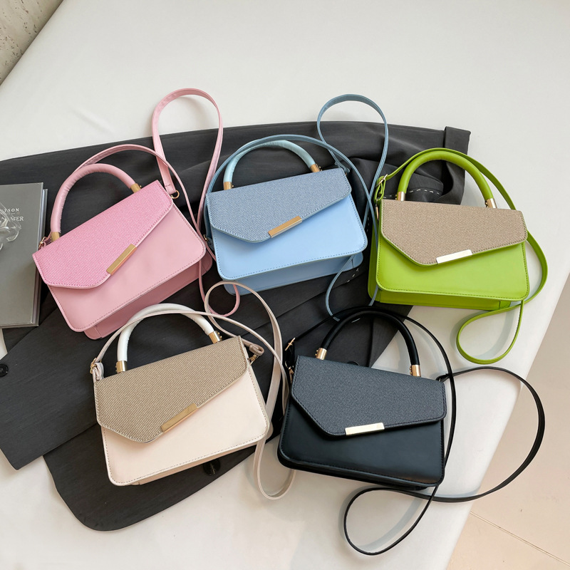 Bolso de mujer transfronterizo 2025 nuevo bolso de mujer ligero de lujo empalme estilo estilo de moda texturas de color bolso de mano