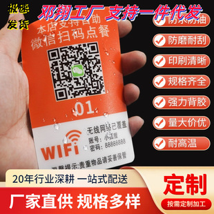 PVC two-dimensional code frosted adhesive scan code point dining table stickers special waterproof warning signs stickers wall stickers special
