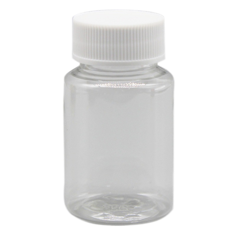 Venta al por mayor 80ml boca grande de plástico transparente sub-botella pequeña botella PET sólido líquido agente de agua muestra botella vacía