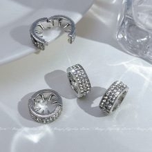 网红同款金属银色圆形编发发扣个性嘻哈甜酷脏辫发环发卡头饰女