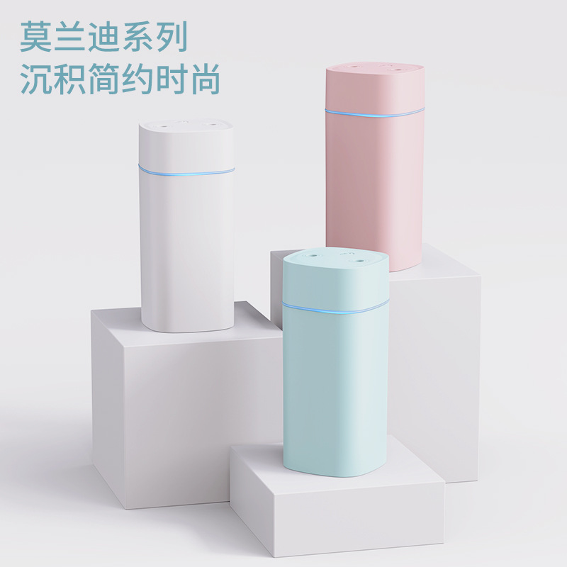 New Dual-Spray Humidifier, Bedroom Air Conditioner, Silent Office Desktop Air Mist Hydration Small Humidifier