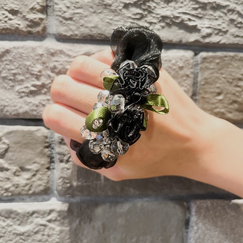 46#머리핀대장머리끈[블랙]