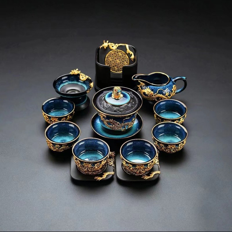 金入れ玉茶器セット高級家庭用工夫茶器オフィスビジネスプレゼント陶磁器茶器ギフトセット|undefined
