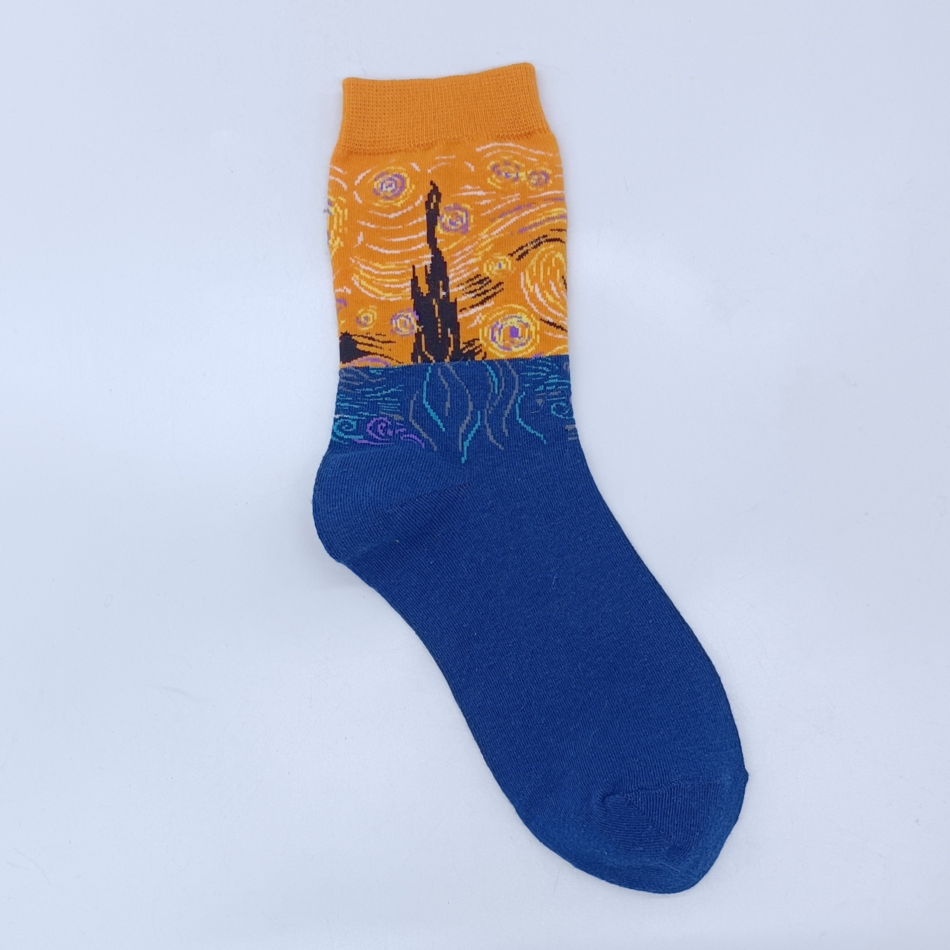 40g Weight Socks Classification Socks Lingerie Type Cotton Fabric Type A Pair Quantity Holiday, Daily Occasion Sweatproof Function Floral Pattern All Seasons Season Unisex Gender Simple Style Style Unisex Simple Style Floral Cotton Crew Socks A Pair 3