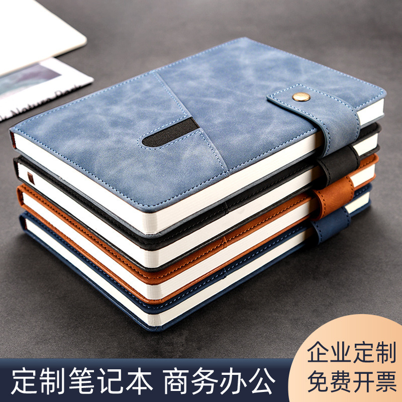 Notebook sub-business notepad set meeting minutes Office simple buckle notepad custom wholesale printing L