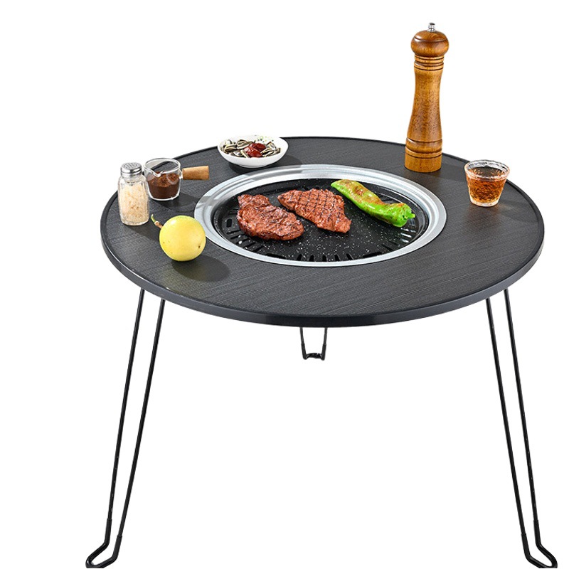 Estufa plegable portátil al aire libre estufa de té hogar multifunción estufa mesa de té conjunto completo fuego barbacoa estufa
