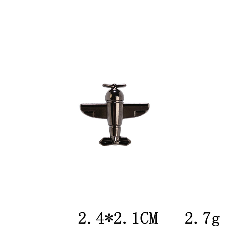 Personalizada ins vintage metal motor de avión broche hombres traje camisa collar esquina pin hebilla pequeña joyería