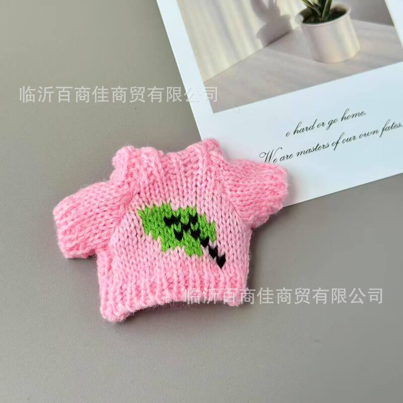 14cm掌门狗拉布布labubu毛衣棉花娃衣小熊衣服缺牙迷你服饰配饰|undefined