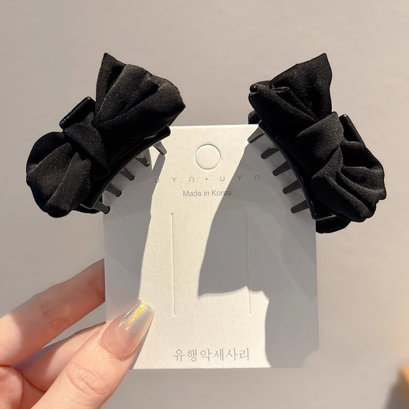 Clip de cabello de arco negro pequeña princesa cabeza agarrando clip de cabello de alta calidad para mujeres frises cortas clip de cabello lateral pinza de cabello