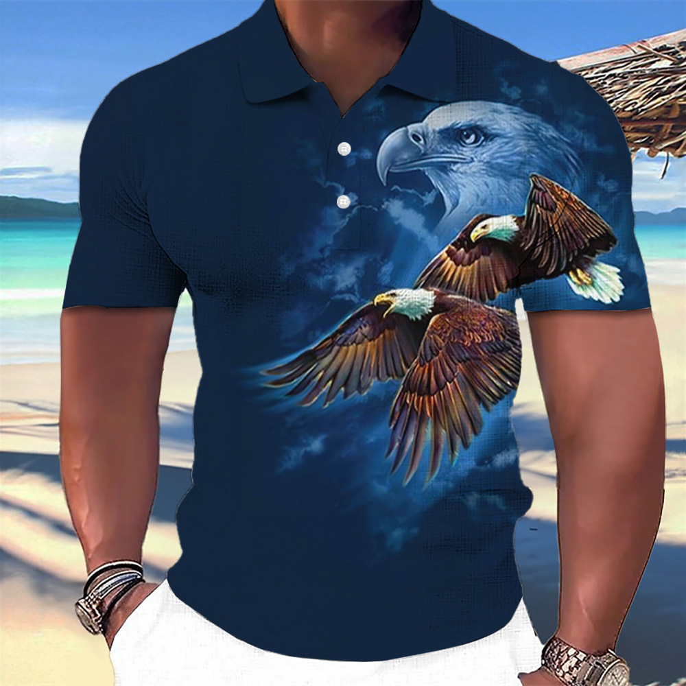 2025 nuevo estilo europeo y americano transfronterizo Amazon tendencia casual camisa POLO de manga corta de alta calidad para hombres MB13