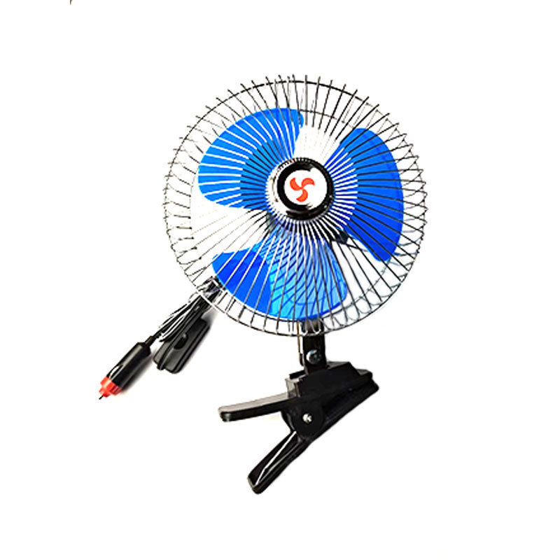 Ventilador de coche 12V ventilador eléctrico 24V ventilador de coche con clip sacudiendo la cabeza del coche pequeño ventilador eléctrico
