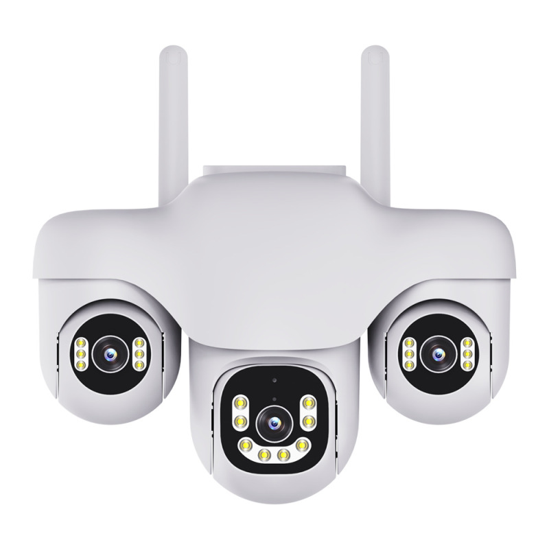 V380 カメラホーム 4G ワイヤレス WiFi 携帯電話リモート三眼三雲台パノラマモニター 6M カメラ|undefined
