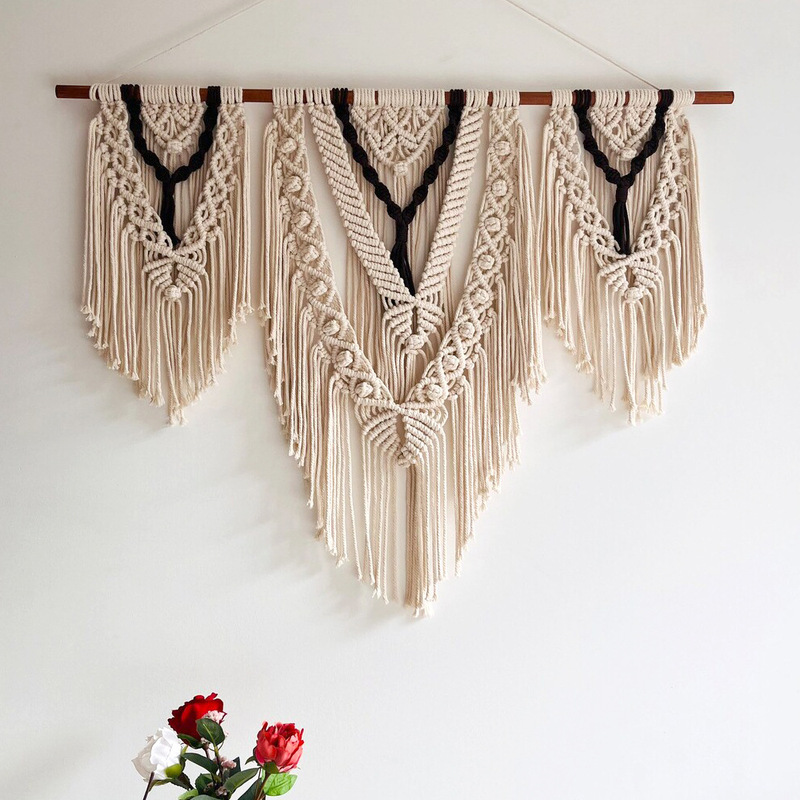 Bohemian hand-woven large tapestry ins Nordic Large decorative tapestry bed & breakfast hallway art curtain