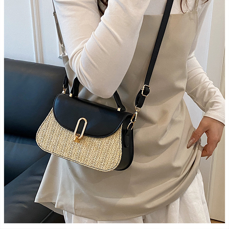 264g Weight Lock clasp Closure Type Single Shoulder Strap Strap Type Shoulder Bag Bags Type Casual Occasion Pu Leather Material Color Block Pattern All Seasons Season Women's Gender Streetwear Style Square Shape Women's Pu Leather Color Block Streetwear Square Lock Clasp Shoulder Bag 2