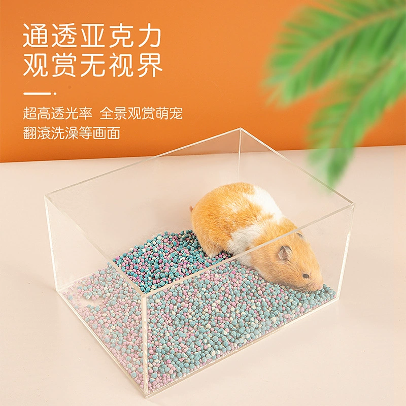 Хомяк акриловая ванная комната золотой медведь ванная комната панорамный прозрачный большой туалет двойного назначения