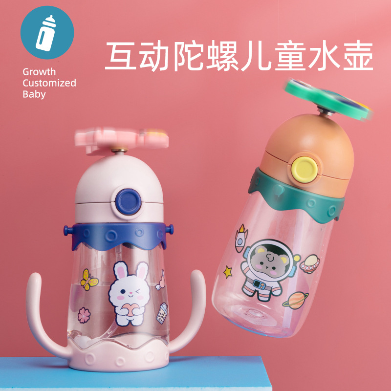 children Water cup kindergarten pupil baby glass originality top student Antlers Bottle Bag straw