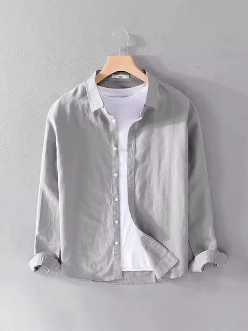 Рубашка, японская летняя одежда, тенденц jacket, хлопок и лён