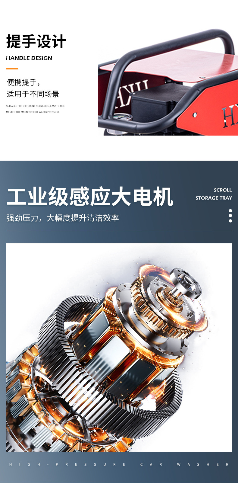 Cross-Border Cleaning Machines, Household High-Pressure Car Washers, Commercial High-Power Industrial Cleaning Pumps for Farms, Wholesale