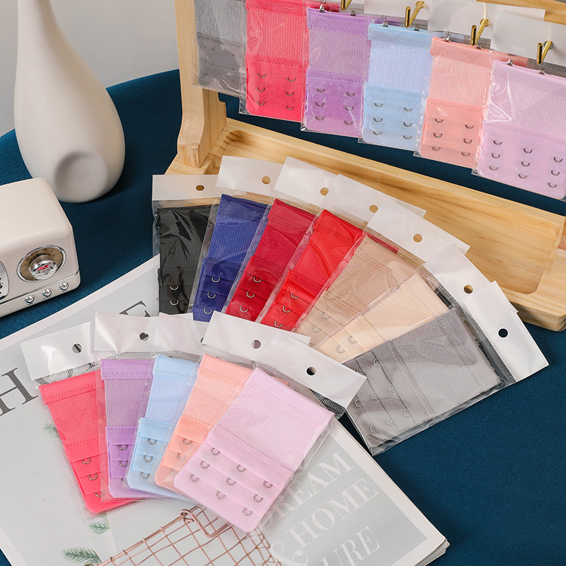 Elastic Three-Row Three-Collar Bra Extender Hook Independent Packaging Extender Bra Back Clip Amazon Cross-Border Version