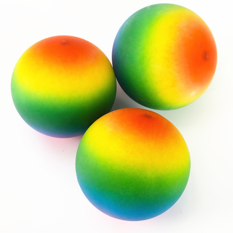 Large Squeeze Vent Rainbow Ball Stress Relief Decompression Toy display picture 3