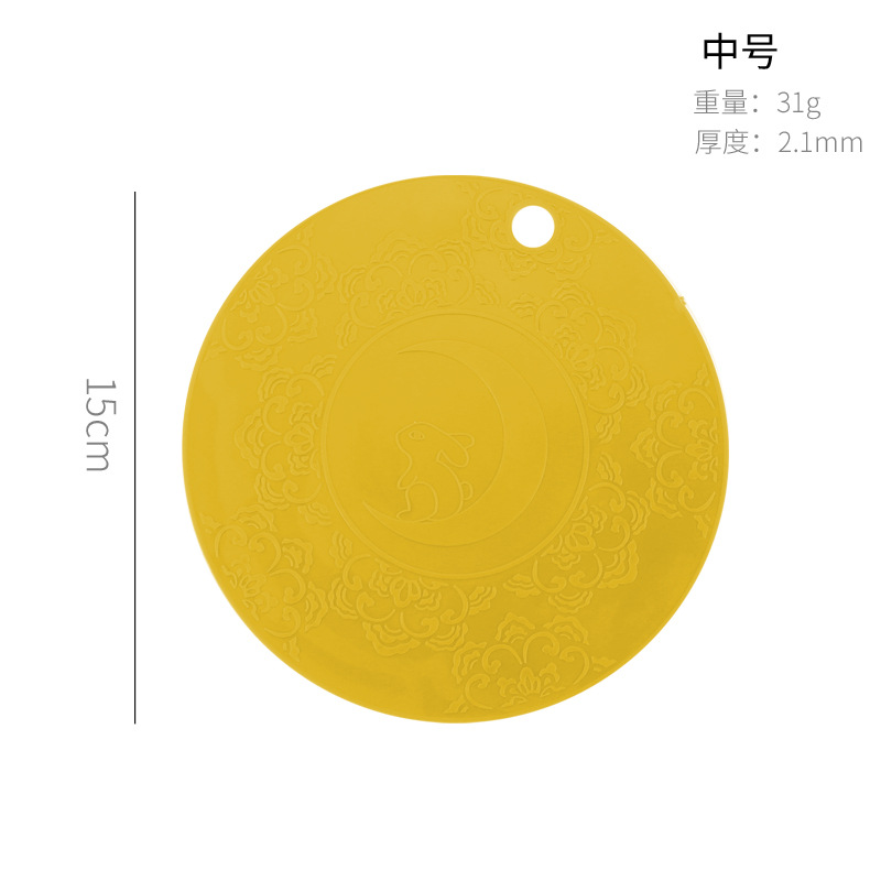 [Almohadilla de aislamiento de silicona] estera de la olla estera de comedor estera de la taza de té hogar engrosada estera del tazón Nordic ins simple estera de la placa