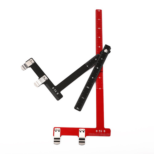 Bow and arrow adjustment T ruler, bow gear L ruler, string distance measuring ruler, T-shaped stainless steel ruler, new foldable bow adjustment L ruler