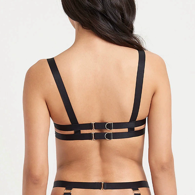 Британский нишевой бренд Thea серия черная сетка с стальными кольцами, большие груди, небольшие ультра-тонкие трусы для лета женщин