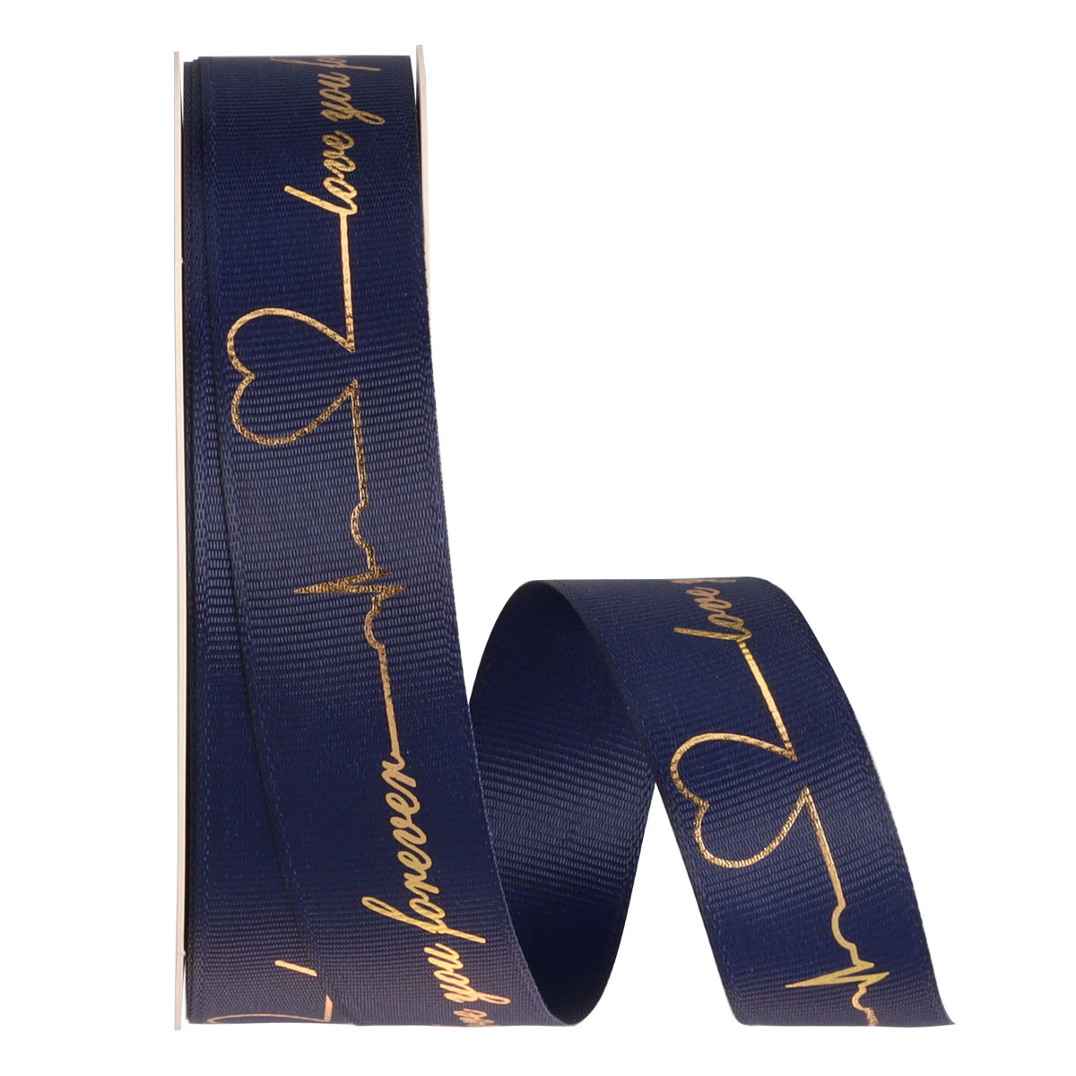 Cinta dorada de 2,5 cm, para hornear, envolver flores, regalos o ramos de San Valentín, cinta personalizada