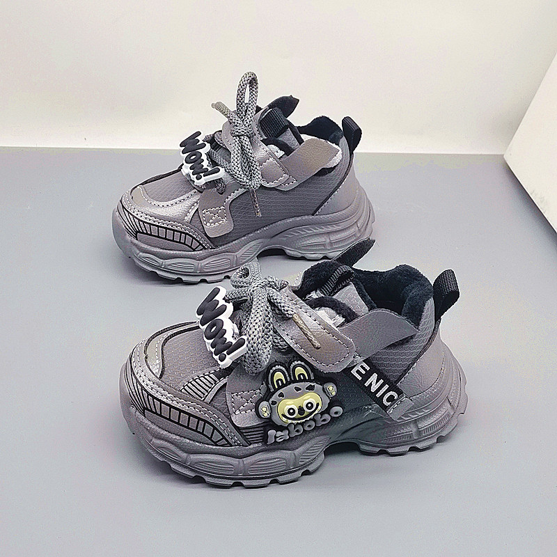 22-26 Taje de cuero de algodón nuevo zapatos transpirables para niños, zapatos para padres, zapatos para hombres, zapatos para niños