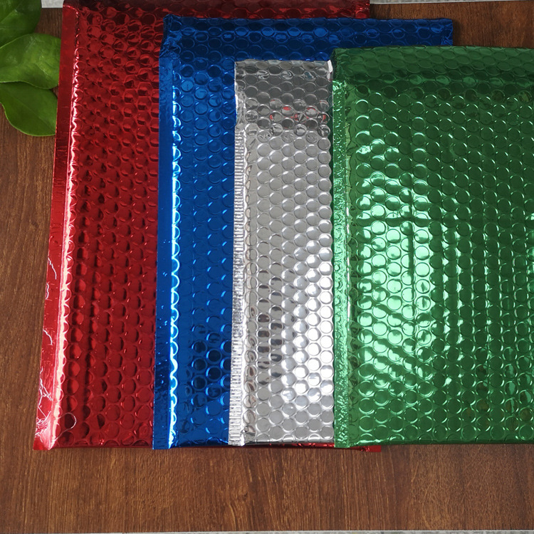 防摔防压彩色信封袋泡沫快递袋复合珠光膜气泡袋防震共挤膜气泡袋