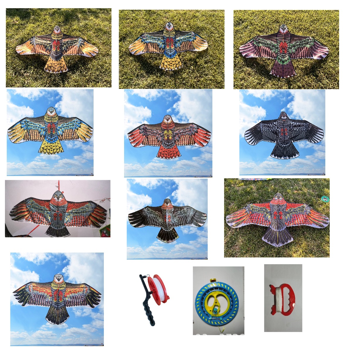 Weifang Eagle cometa al por mayor pastoral pájaros aterrorizadores de pájaros artefactos de la brisa fácil de volar niños dibujos animados adultos fabricantes de cometas