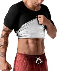 欧米の男性が汗をかく服を着て体を作って腹を収めて運動します。
