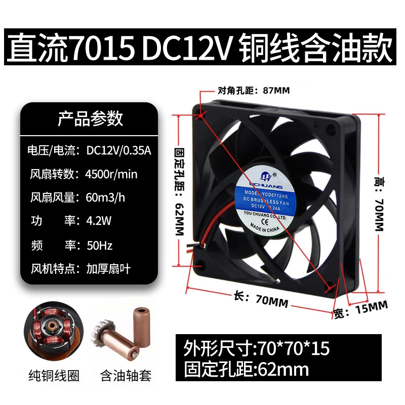 ventilador de flujo axial pequeño ventilador de ventilación image 18