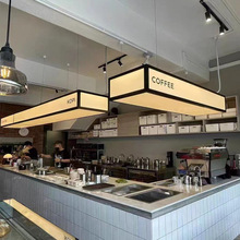 门头网红亚克力吧台灯箱咖啡奶茶店吊挂发光招牌个性广告牌定制做