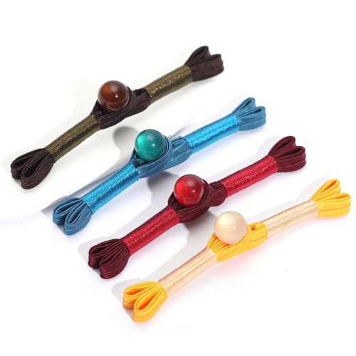 Disc button cheongsam buttons ethnic clothing accessories feathered tail jade bead straight-line button Tang suit retro buttons women's accessories