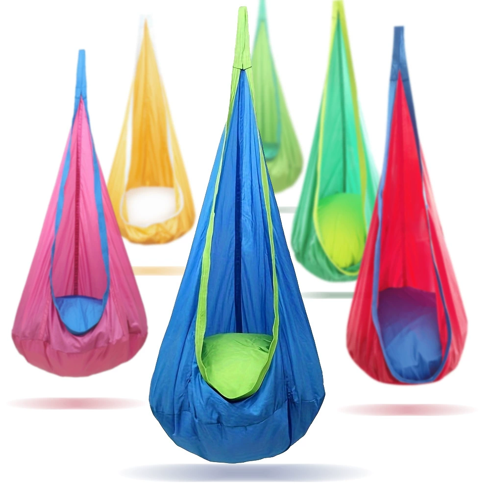 Детский подвесной стул Портативный парашютный зонтик качели кровать Крытый двор креативный стиль с надувной подушкой кресло-расклада в Европе и Америке