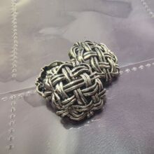 合金蘑菇脚纽扣编织纹金属造型纽扣金属工艺纽扣