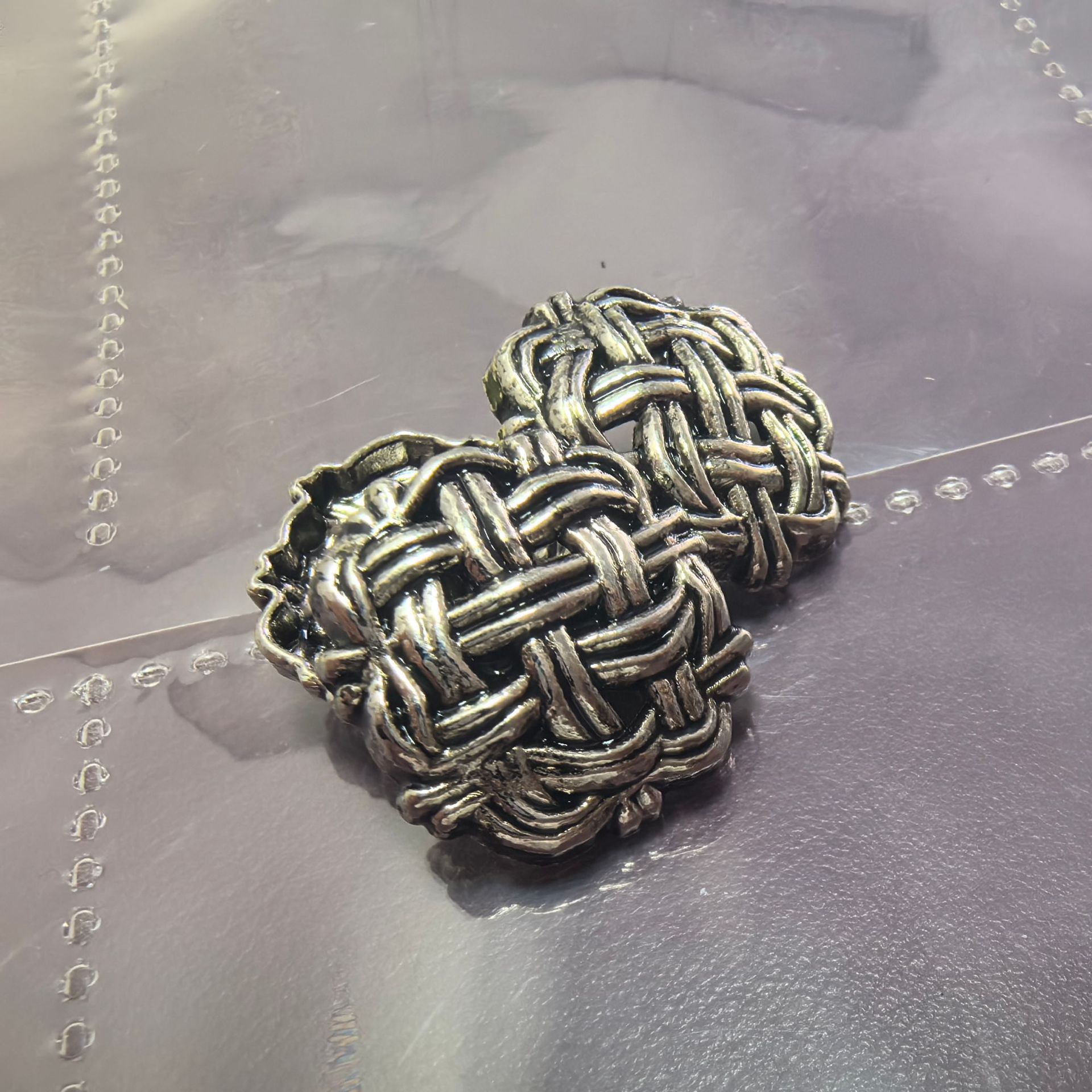合金蘑菇脚纽扣编织纹金属造型纽扣金属工艺纽扣