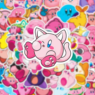 50 Star Card Cute Phone Case Computer Helmet DIY Children's Stickers Waterproof cute Kirby